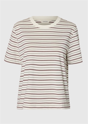 Essential ss striped boxy tee Delicioso Stripes Multi Stripes Selected Femme 